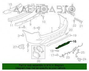 Capacul buzei barei spate inferioare Nissan Pathfinder 17-20 restyling pentru carlig de remorcare, nou, neoriginal