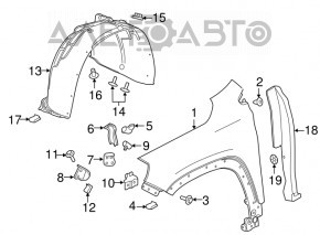 Крыло переднее левое GMC Terrain 18-