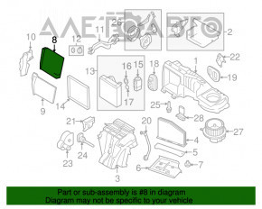 Radiatorul încălzitorului pentru încălzirea VW Jetta 11-18 SUA nou, neoriginal