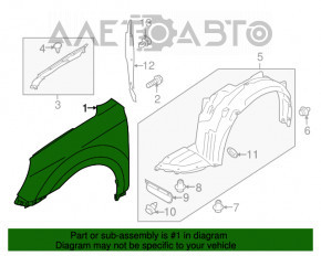 Крыло переднее левое Subaru Outback 10-14
