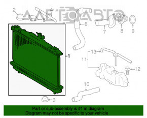 Radiator de răcire apă Toyota Camry v50 2.5 12-14 SUA KOYORAD