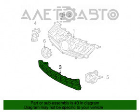 Решетка переднего бампера нижняя Toyota Prius 30 10-12 дорест новый неоригинал