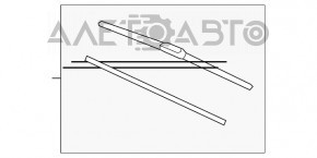 Suportul pentru bara de protecție față stânga Toyota Highlander 14-16, nou, neoriginal.