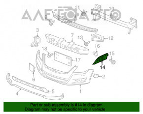 Suportul de bara fata stanga pentru VW Tiguan 09-11, model facelift, nou, neoriginal