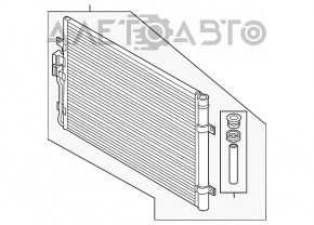 Radiatorul condensatorului de aer condiționat VW Atlas 18- 2.0T, 3.6 nou aftermarket KOYORAD Japonia