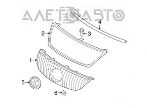 Решетка радиатора grill Lexus IS250 IS300 IS350 11-13