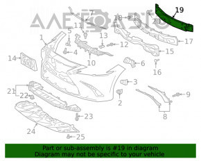 Amplificatorul de bara fata pentru Lexus ES250 ES300h ES350 19- este nou, neoriginal.