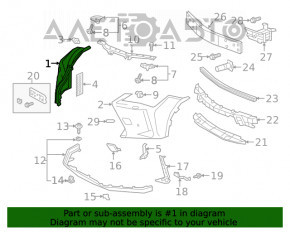 Bara fata goala partea dreapta Lexus UX200 UX250h 19- cu spalator de faruri si senzori noi aftermarket FPS.