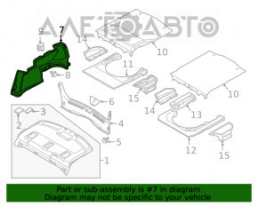 Обшивка арки правая Mazda 6 16-21 тип 1