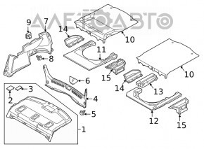 Обшивка арки правая Mazda 6 16-21 тип 1