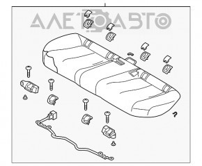 Задний ряд сидений Mazda 6 18-21 тряпка черная