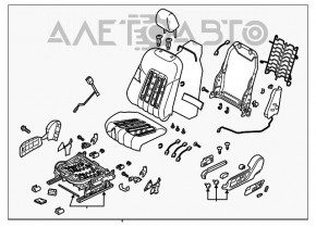 Водительское сидение Mazda 6 18-21без airbag, механич, тряпка черн