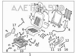 Водительское сидение Mazda 6 18-21без airbag, механич, тряпка черн