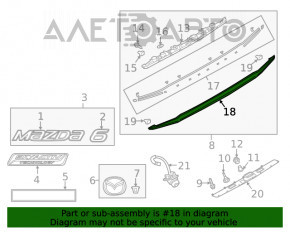 Moldura capacului portbagajului Mazda 6 18-21