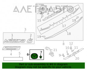 Emblema capacului portbagajului Mazda 6 18-21.