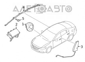 Airbag-ul pasagerului din bordul Mazda 6 18-21