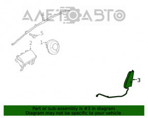 Airbagul pentru scaunul drept al Mazda 6 18-21