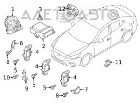 Senzor airbag dreapta spate Mazda 6 18-21