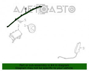 Perna de siguranță airbag, cortină laterală stânga Mazda 6 18-21