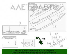 Камера заднего вида Mazda 6 18-21