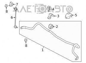 Stabilizatorul frontal Mazda 6 18-21