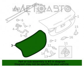 Уплотнитель крышки багажника Mazda 6 18-21