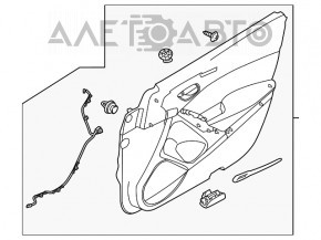 Обшивка двери карточка задняя правая Mazda 6 18-21 кожа черная