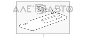 Capacul stâng Mazda 6 18-21 pentru plafon, bej, fără iluminare