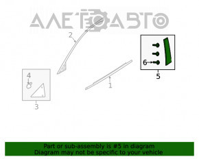 Panoul lateral dreapta fata a usii Mazda 6 18-21