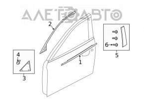 Накладка двери боковая передняя левая Mazda 6 18-21 OEM