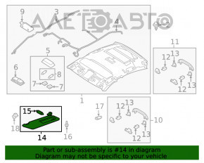 Capota dreapta Mazda 6 18-21 fara plafon panoramic, bej, cu iluminare