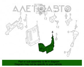 Крышка блока ECU компьютера двигателя Ford Ecosport 18-21 1.0T