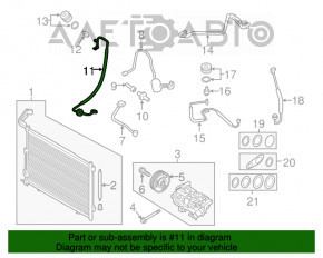 Tubul de aer condiționat al compresorului de încălzire pentru Ford Ecosport 18-21 1.0T, prima