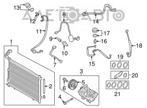 Tubul de aer condiționat al compresorului de încălzire pentru Ford Ecosport 18-21 1.0T, prima