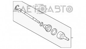 Ax cu articulație, față stânga, Ford Ecosport 18-21 1.0T