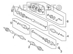 Ax cu roți față dreapta Ford Ecosport 18-21 1.0T