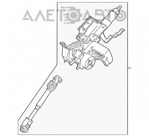 Volanul cu asistență electrică pentru Ford Ecosport 18-22 cu ax cu cardan