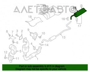 Silentioză spate cu tanc pentru Ford Ecosport 18-21 1.0T