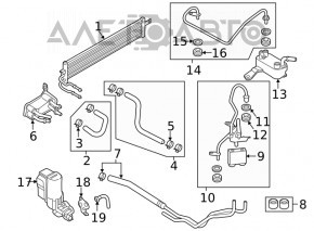 Патрубок охлаждения КПП Ford Ecosport 18-21 1.0T впуск