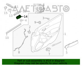 Controlul geamului electric din față, stânga, pentru Mazda 6 18-21, fără pliere automată