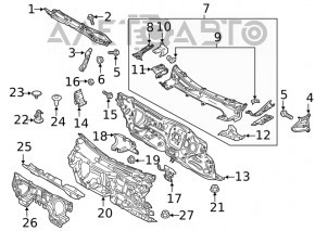 Paletă de ștergătoare metalice Mazda 6 18-21