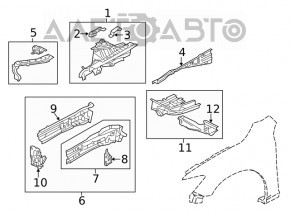 Partea din față stânga Mazda 6 18-21.