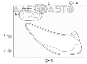 Lampa exterioară aripă dreapta Mazda 6 18-21 SUA tip 1