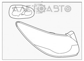 Lampa exterioară aripă stângă Mazda 6 18-21 SUA tip 1