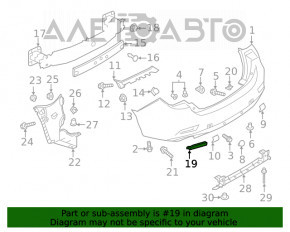 Reflectorul din spate al bara de protecție dreapta Mazda 6 18-21