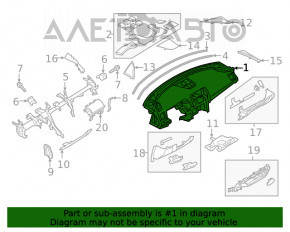 Panoul frontal gol al torpedo-ului Mazda 6 18-21.