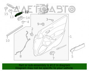 Maneta de control a geamurilor electrice față stânga Mazda 6 18-21 negru