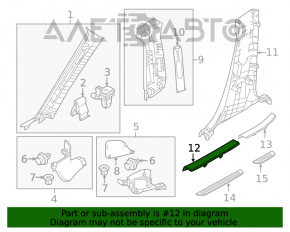 Capac prag fata stanga Mazda 6 18-21 tip 1 negru