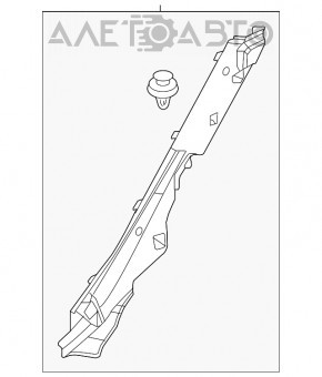 Capacul spate al barei inferioare dreapta Mazda 6 18-21 tip 2 negru