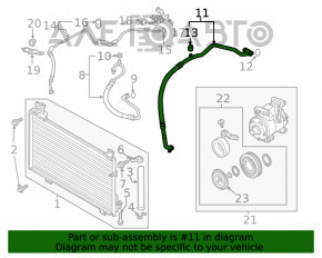 Tubul de aer condiționat al compresorului de încălzire Mazda 6 13-21 tip 2.